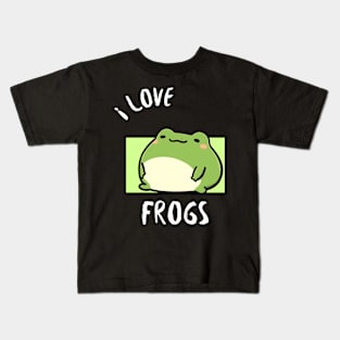 Chubby Frog - I love Frogs Kids T-Shirt